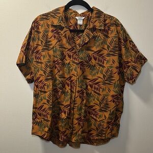 💛Duluth Trading Co Women’s Printmaker Lightweight Pullover Camp Shirt Sz L